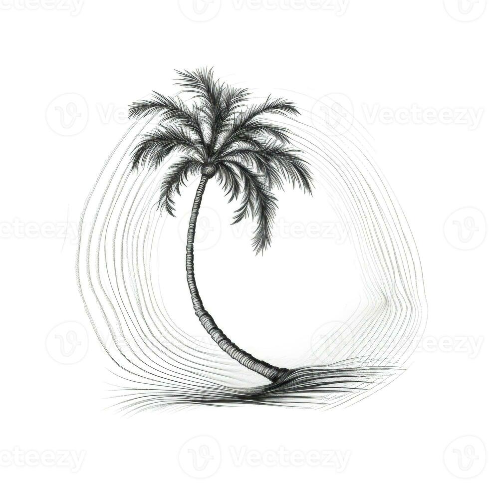 Strand tropisch Palme Baum ai generiert foto