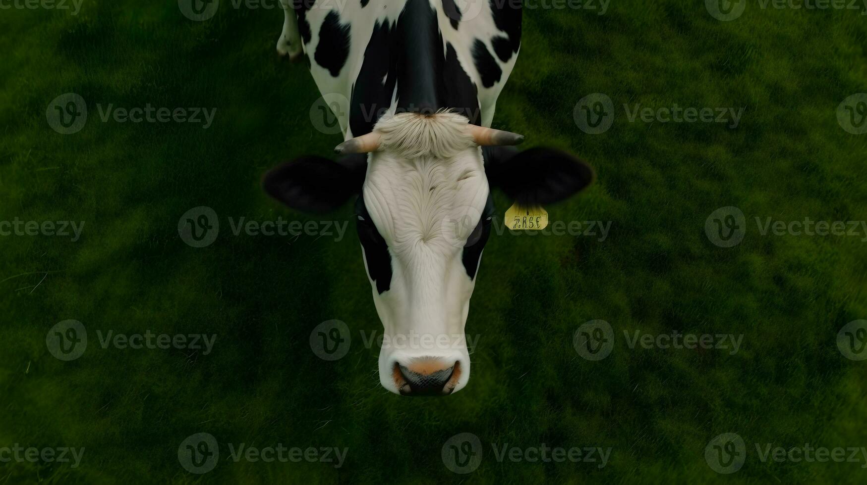 Molkerei Kühe sind Essen Gras ,generativ ai foto