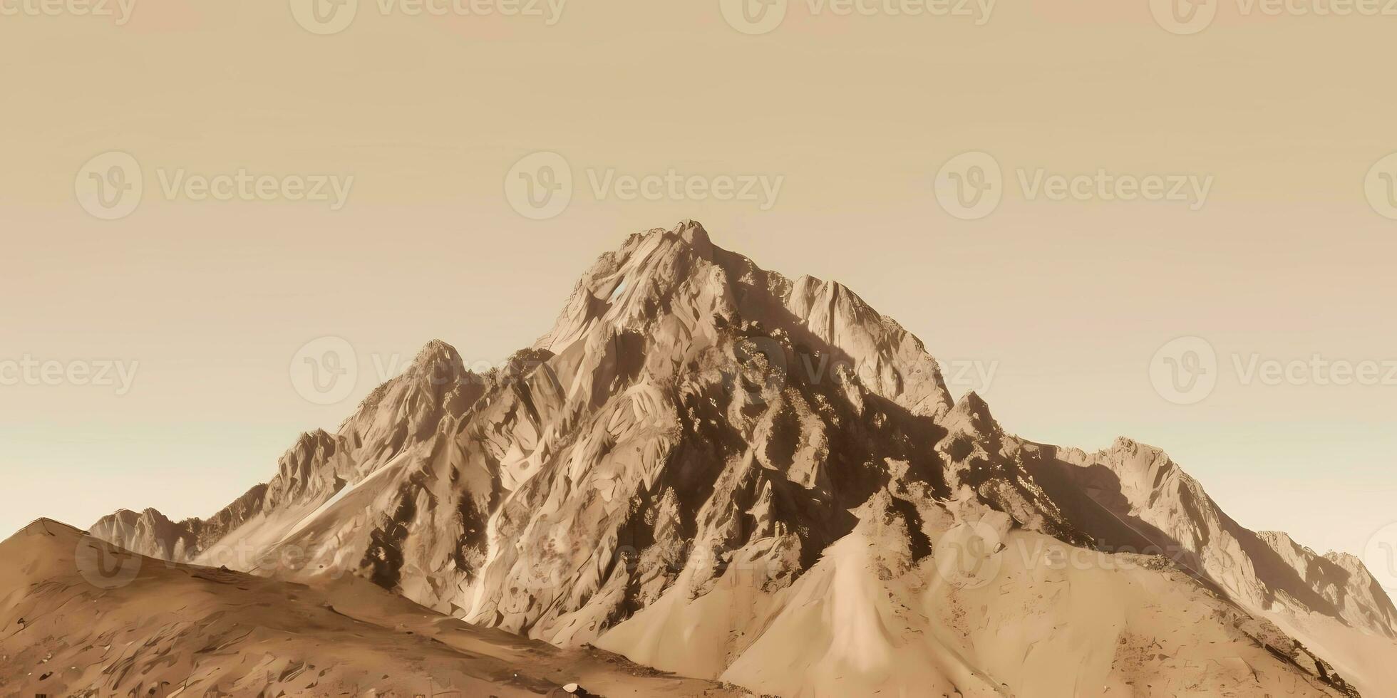 Landschaft Grün Berge oben Aussicht Hintergrund, ai generiert foto