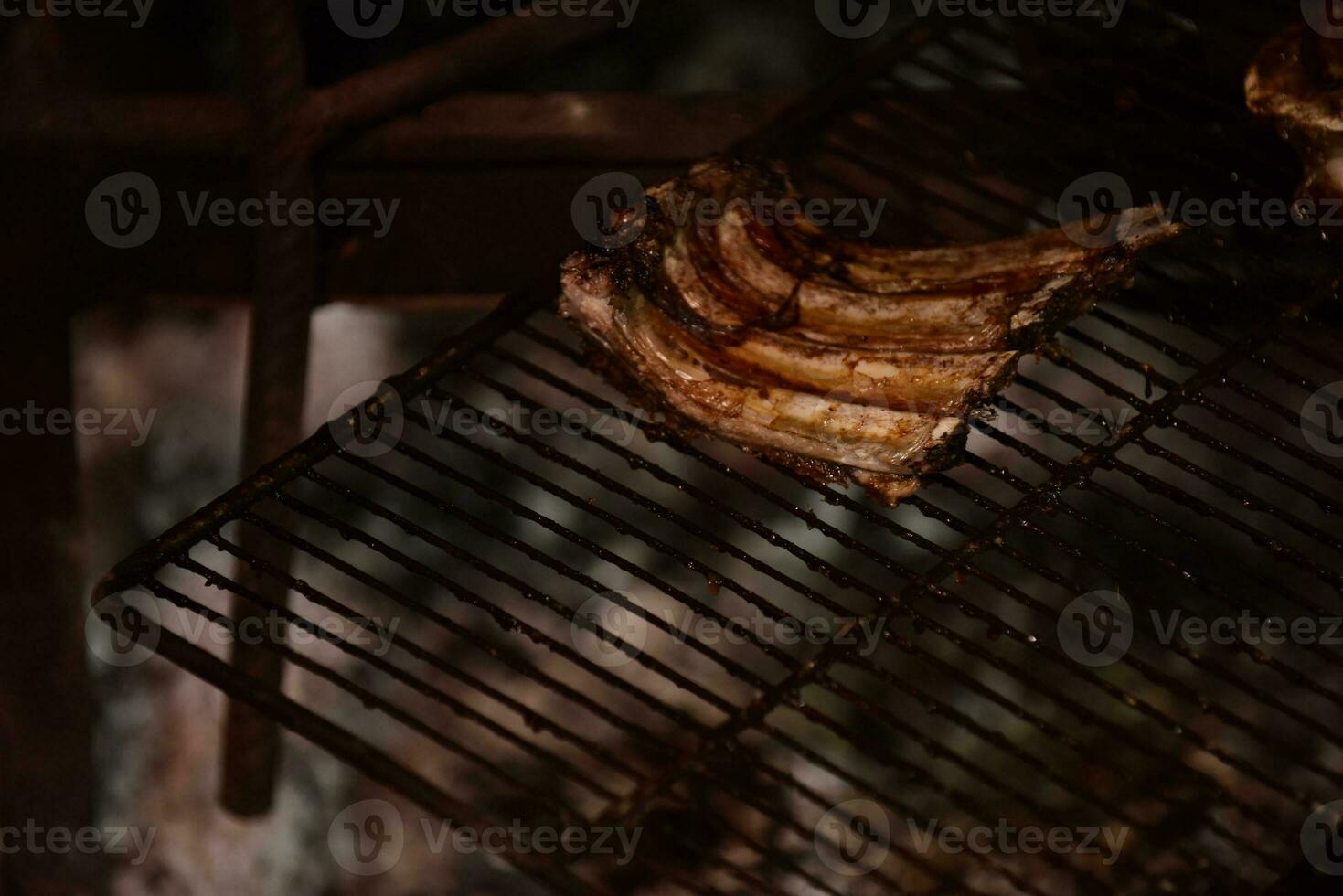 Schweinefleisch Rippen Grill , Patagonien, Argentinien foto