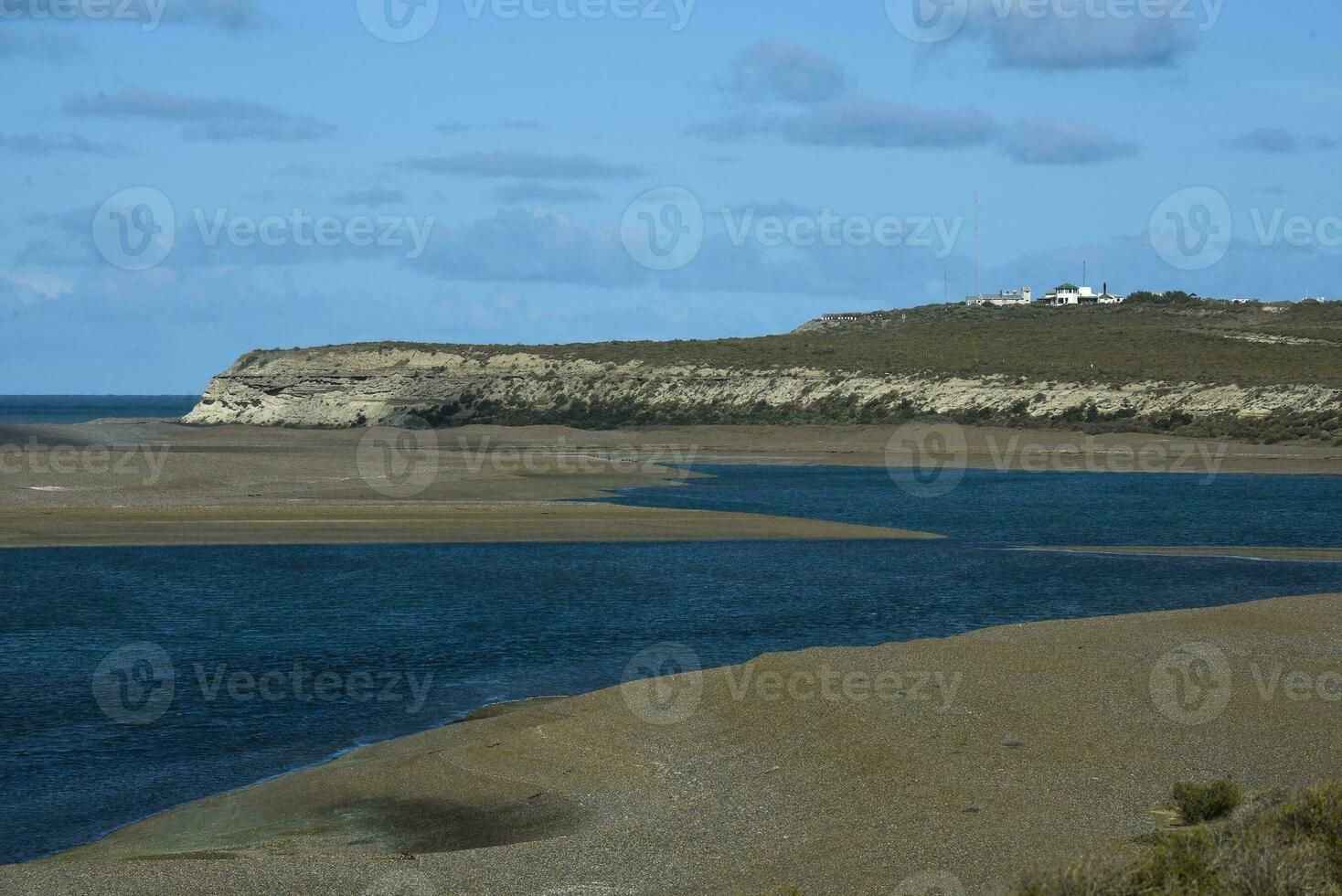 Caleta Wald Natur Reservieren Landschaft, im Halbinsel Valdes, UNESCO Welt Erbe Grundstück, Patagonien Argentinien foto