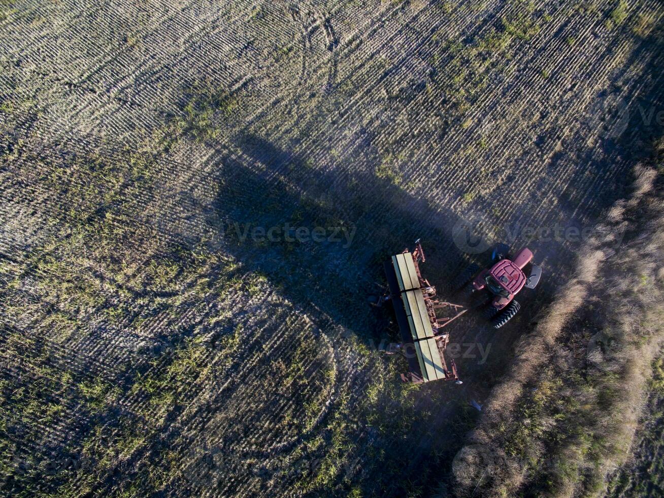 Direkte Aussaat, landwirtschaftlich Maschinen, im la Pampa, Patagonien, Argentinien foto