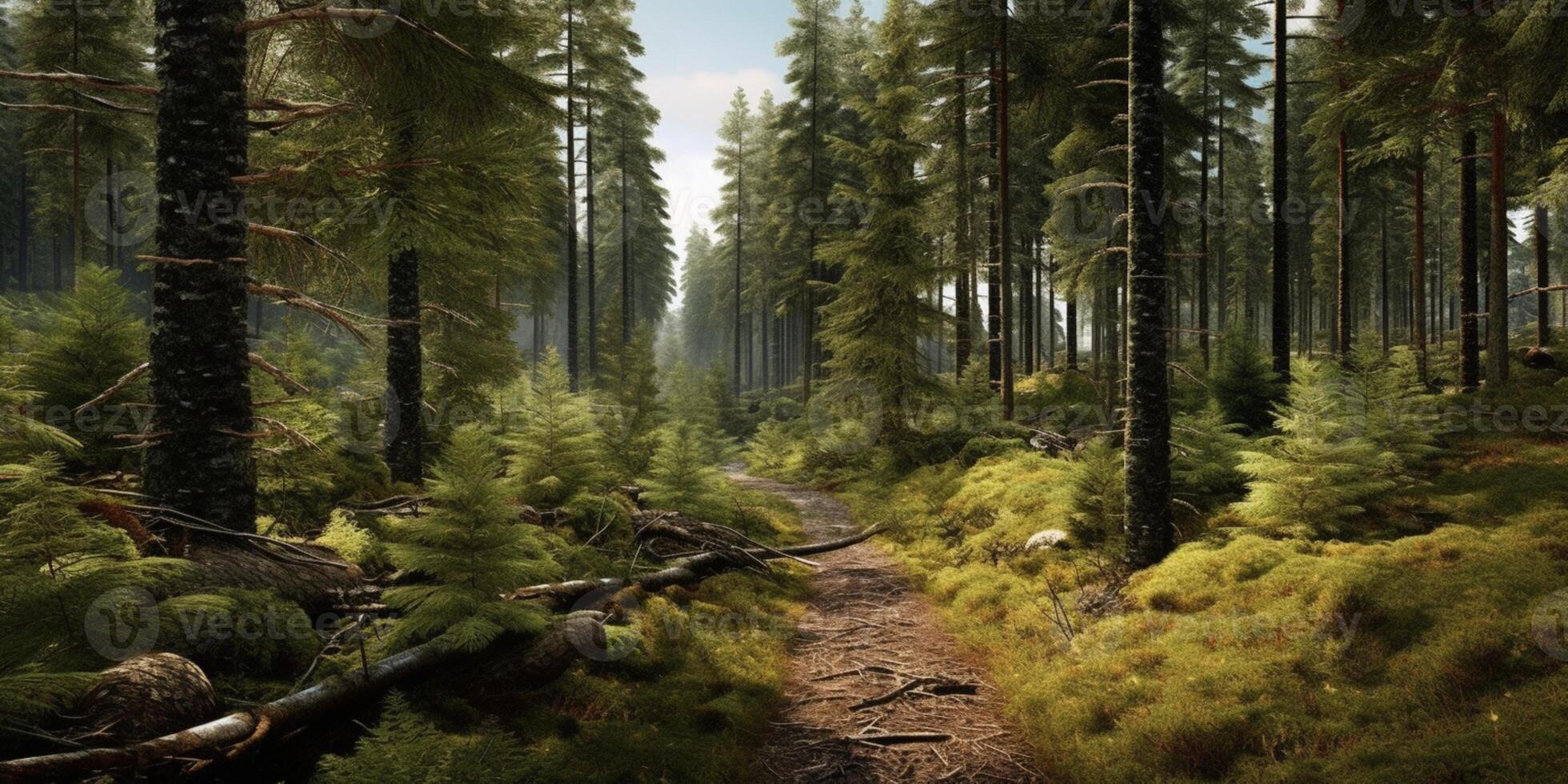 tropisch Wald Aussicht Hintergrund, ai generiert foto