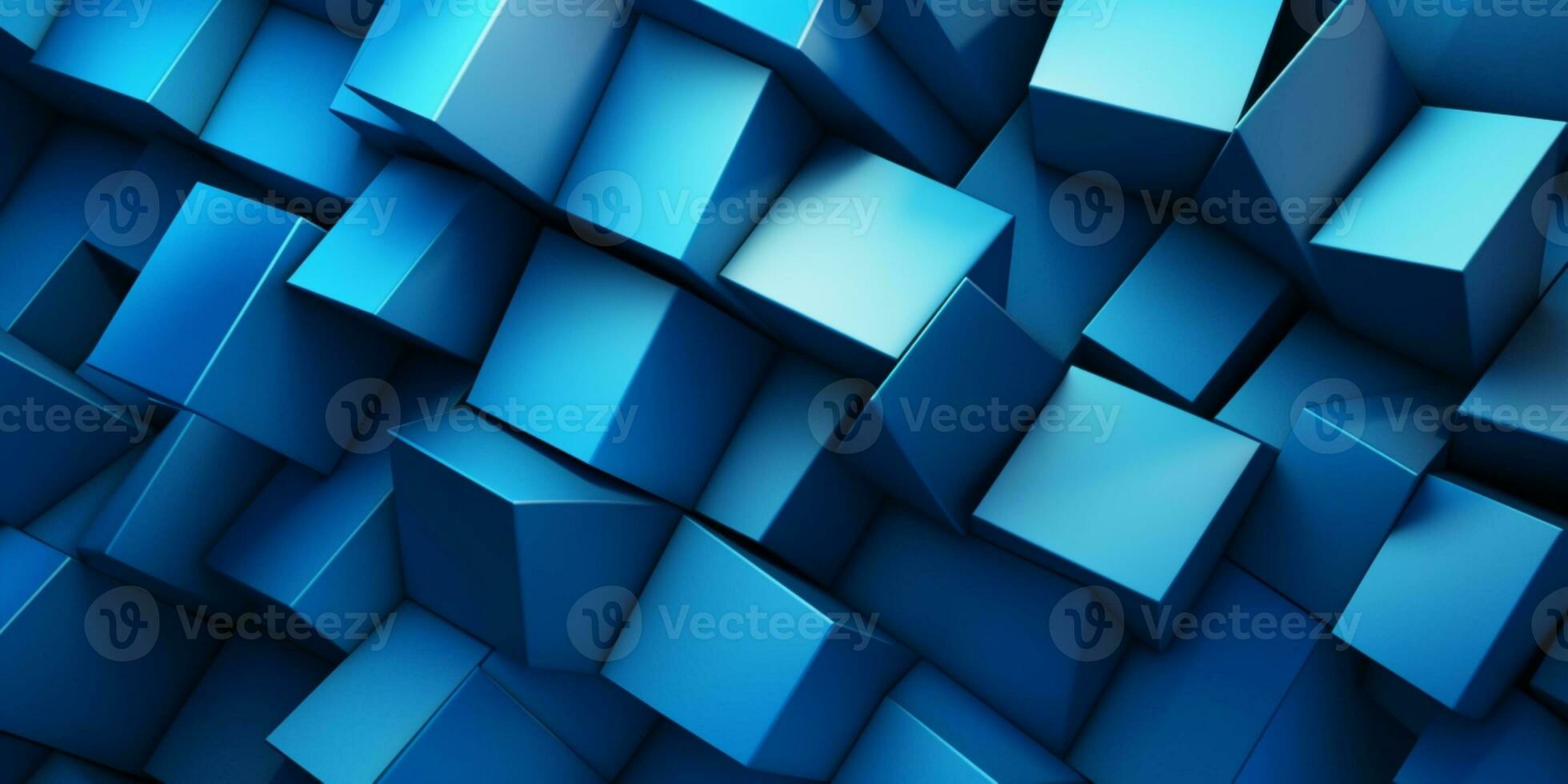 Blau Platz geometrisch gestalten Hintergrund. ai generiert foto