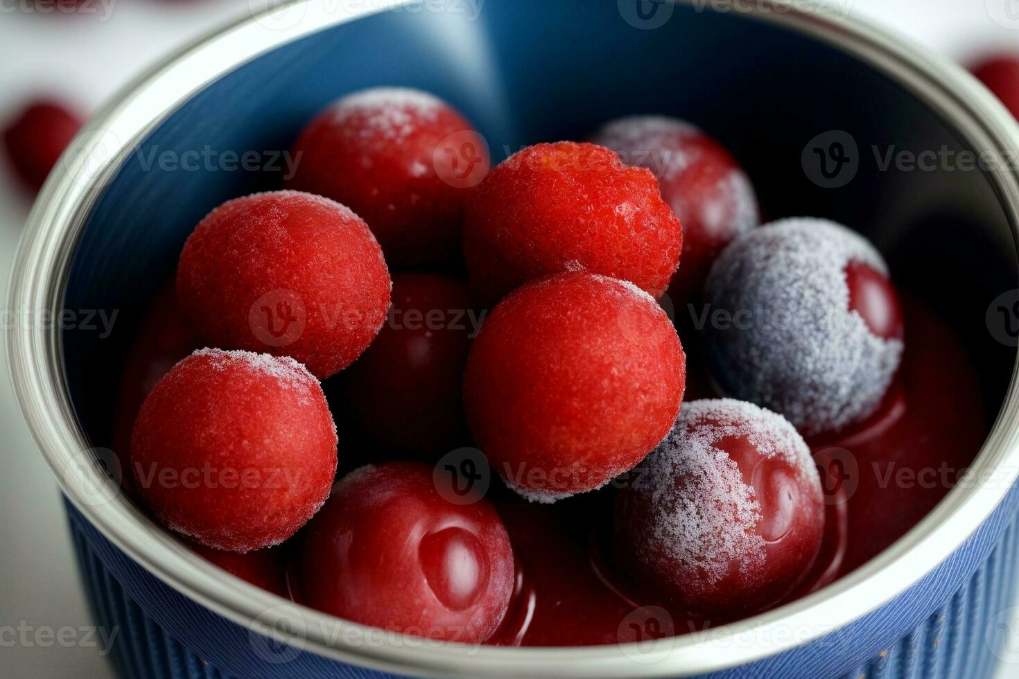 cool und köstlich acai gefroren Obst Packungen ein Geschmack von Sommer- im jeder beissen. ai generiert. foto