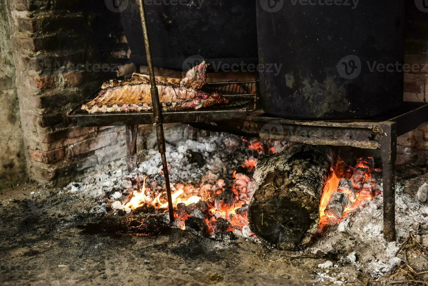 Schwein Rippen Grill , Patagonien, Argentinien foto