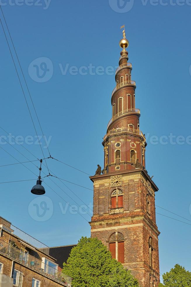 Detail der Kirche unseres Erlösers in Kopenhagen, Dänemark foto