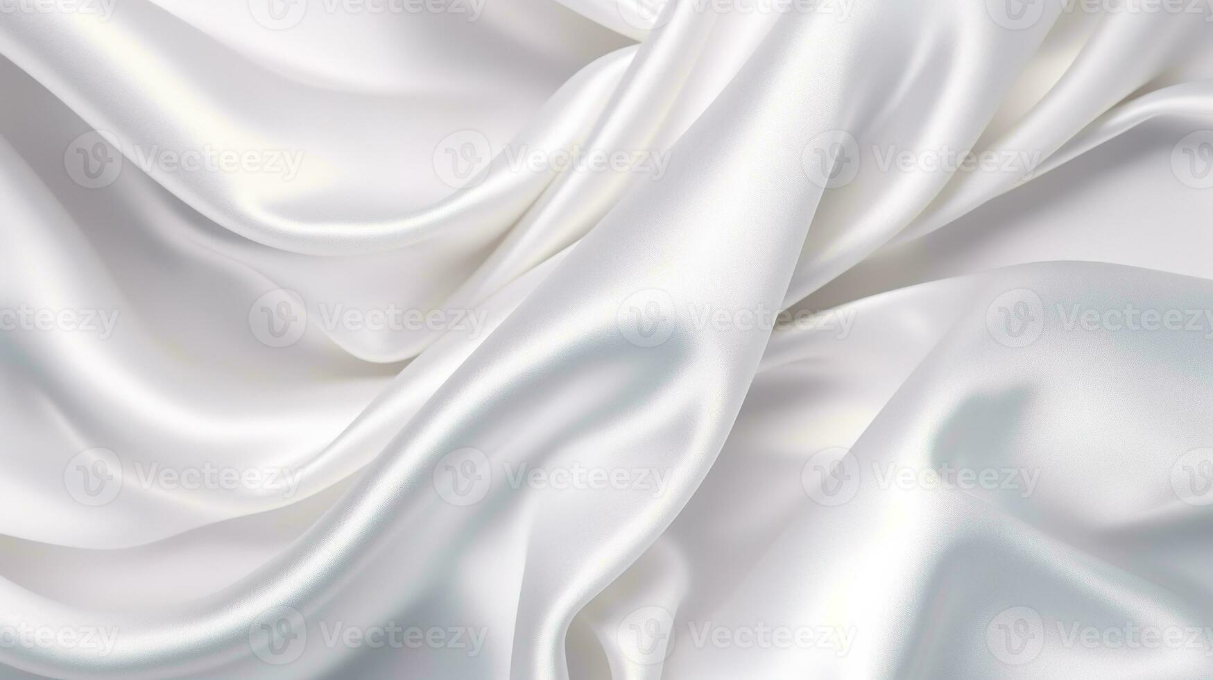 Seide Stoff Hintergrund. Eleganz Weiß Satin- Seide mit Wellen. abstrakt Hintergrund. ai generiert foto