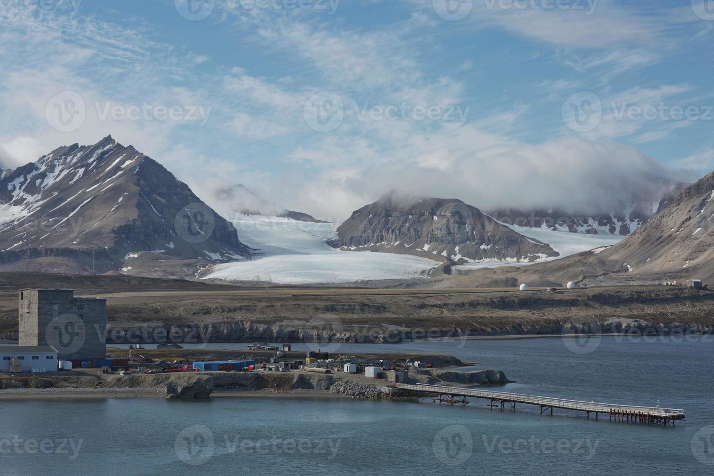 die stadt ny alesund in svalbard, norwegen foto