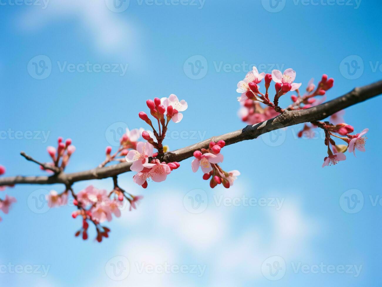 Erfassen das Schönheit von Frühling - - ein filmisch Kirsche blühen Bild - - ai generiert foto