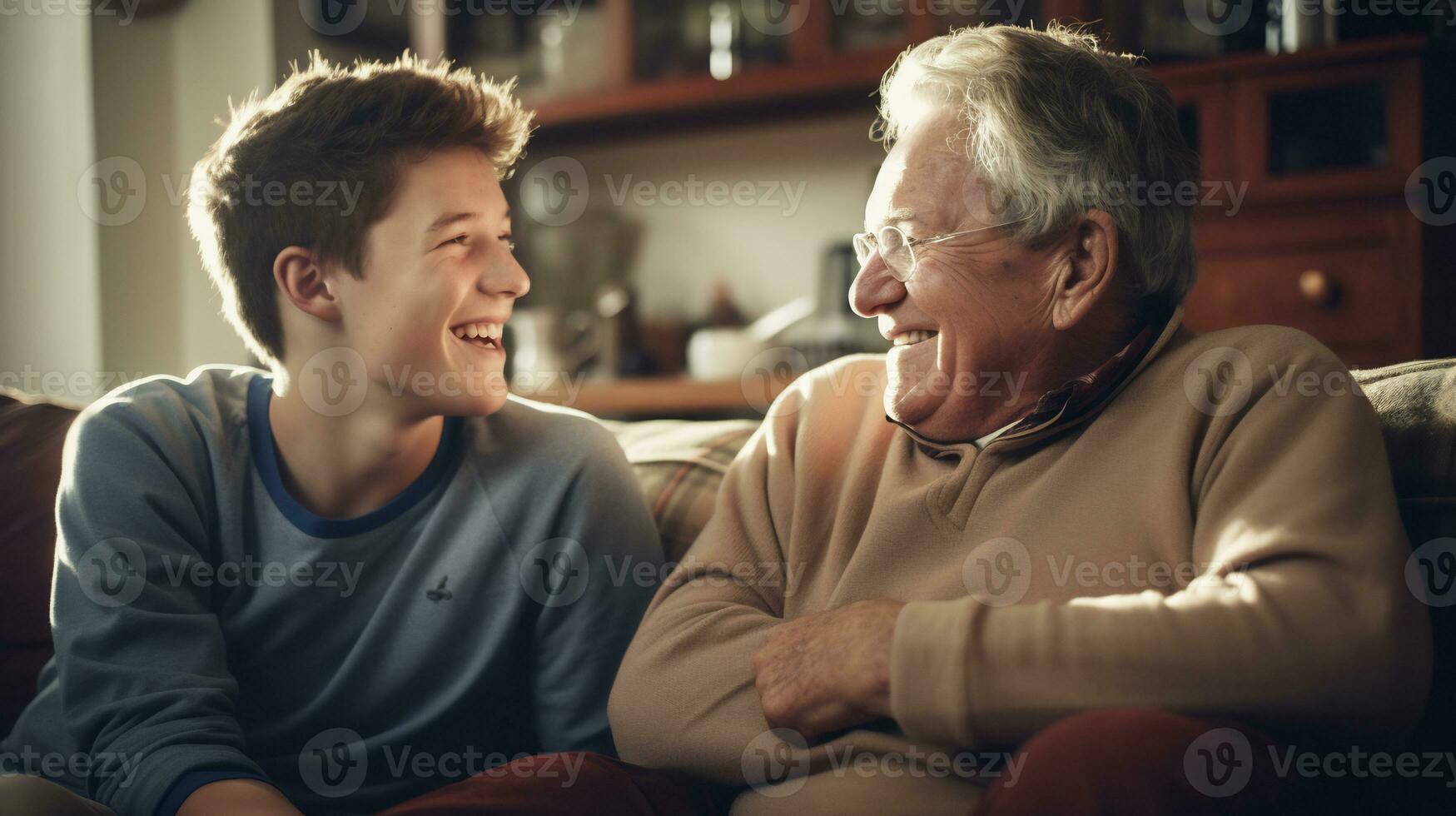 Alter Vielfalt - - haben ein großartig Zeit mit Großeltern - - generativ ai, ai generiert foto