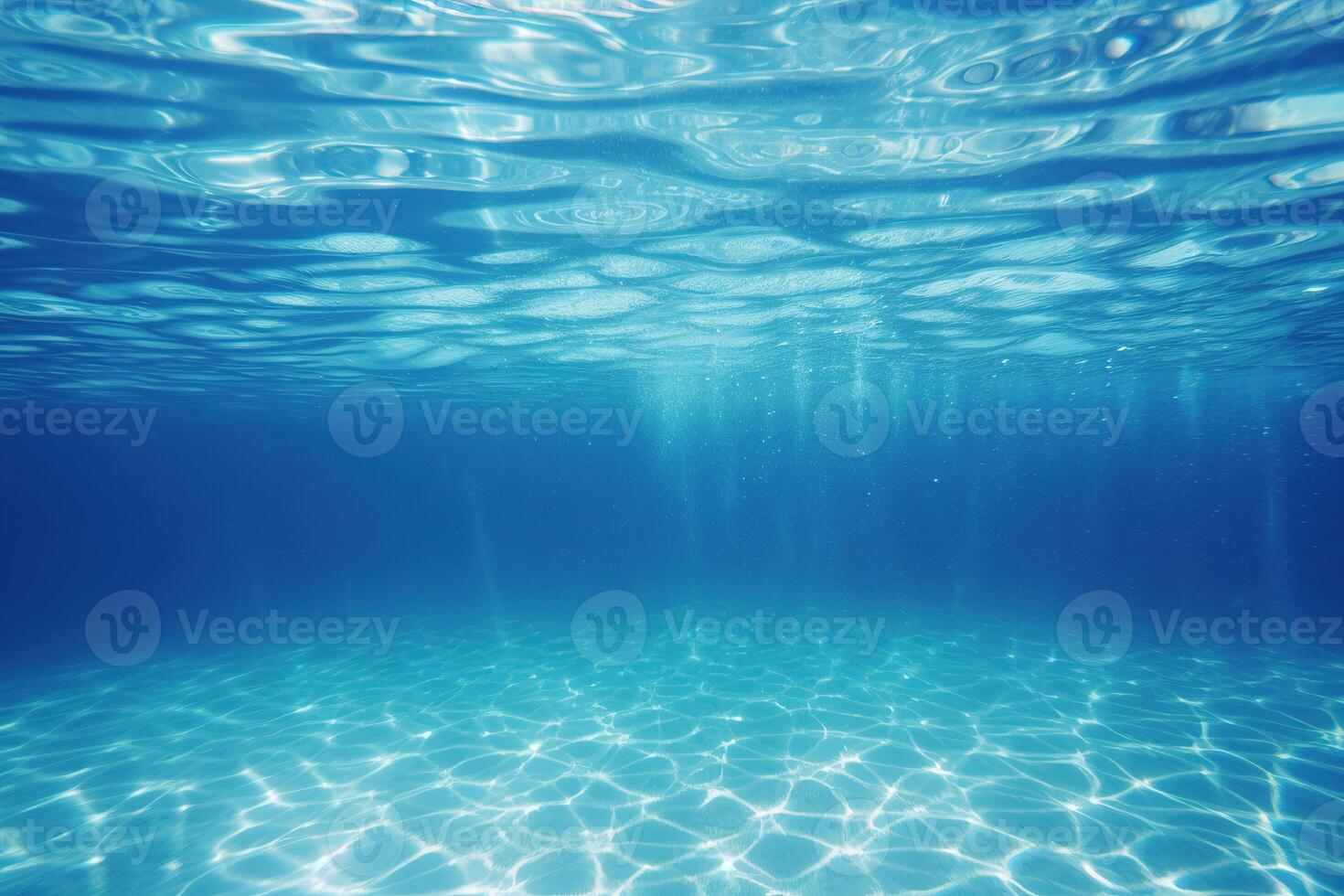 Blau und Oberfläche unter Wasser Hintergrund. ai generiert foto