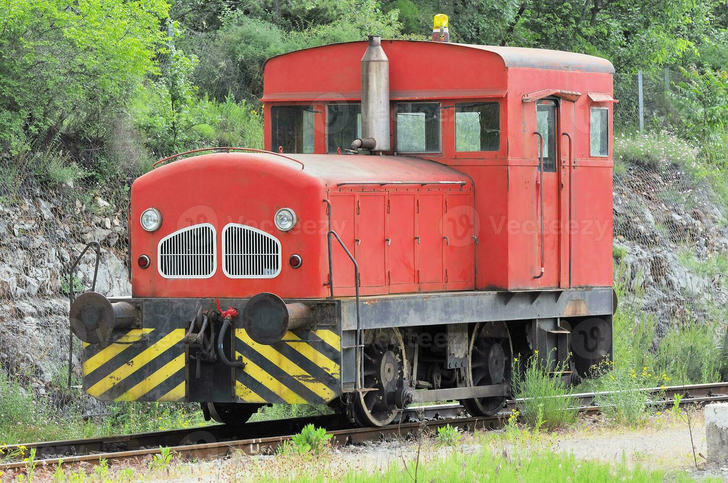 alt rot Diesel Lokomotive foto