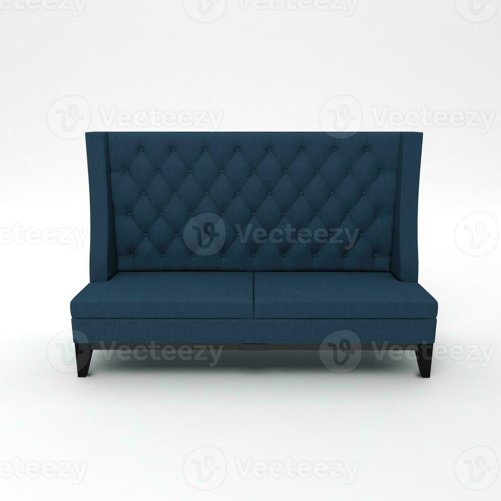 Möbel zum modern Zimmer Innere , komfortabel Sofa auf Weiß Hintergrund. Möbel, Innere Objekt, stilvoll Sofa, 3d Rendern foto