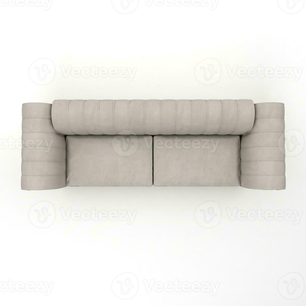 Möbel zum modern Zimmer Innere , komfortabel Sofa auf Weiß Hintergrund. Möbel, Innere Objekt, stilvoll Sofa, 3d Rendern foto