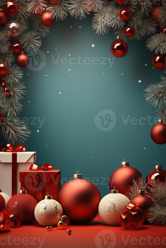 Illustration von Weihnachten Hintergrund, ai generiert foto