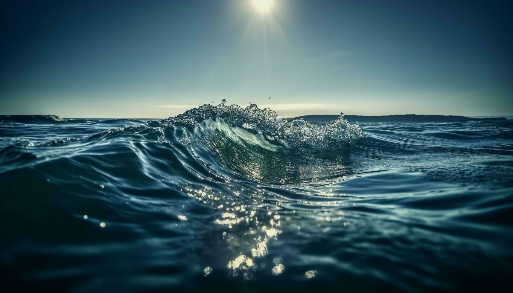 Sonne geküsst Surfer Reiten Wellen im tropisch Paradies generiert durch ai foto