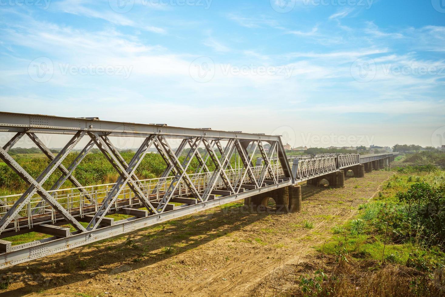 Heritage Steel Bridge bei Huwei Township, Yunlin County, Taiwan foto