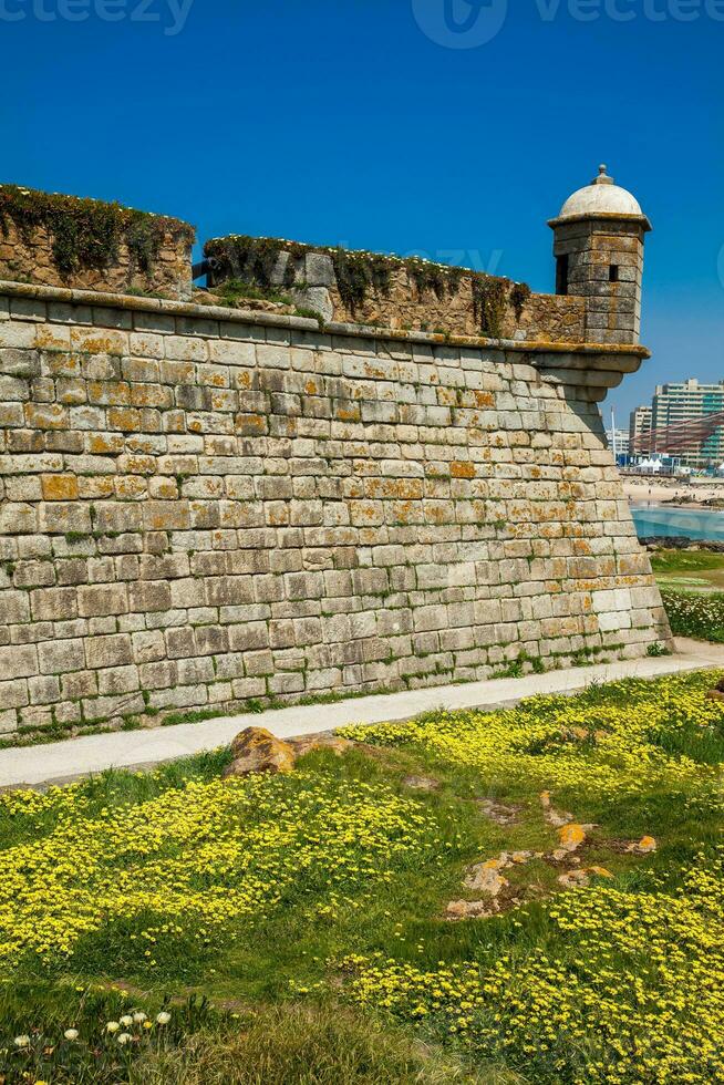 historisch Fort von sao Francisco tun queijo gebaut auf das 6 .. Jahrhundert beim porto Stadt im Portugal foto