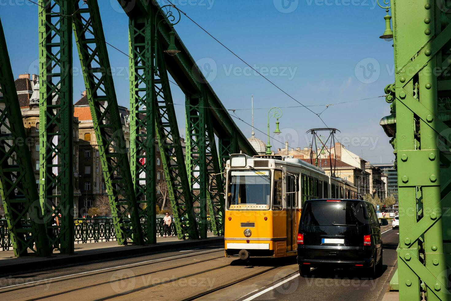 Freiheit Brücke oder Freiheit Brücke Über das Donau Fluss im Budapest foto