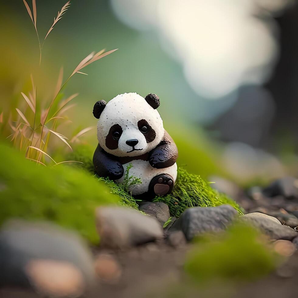 Karikatur Panda Illustration ai generativ foto