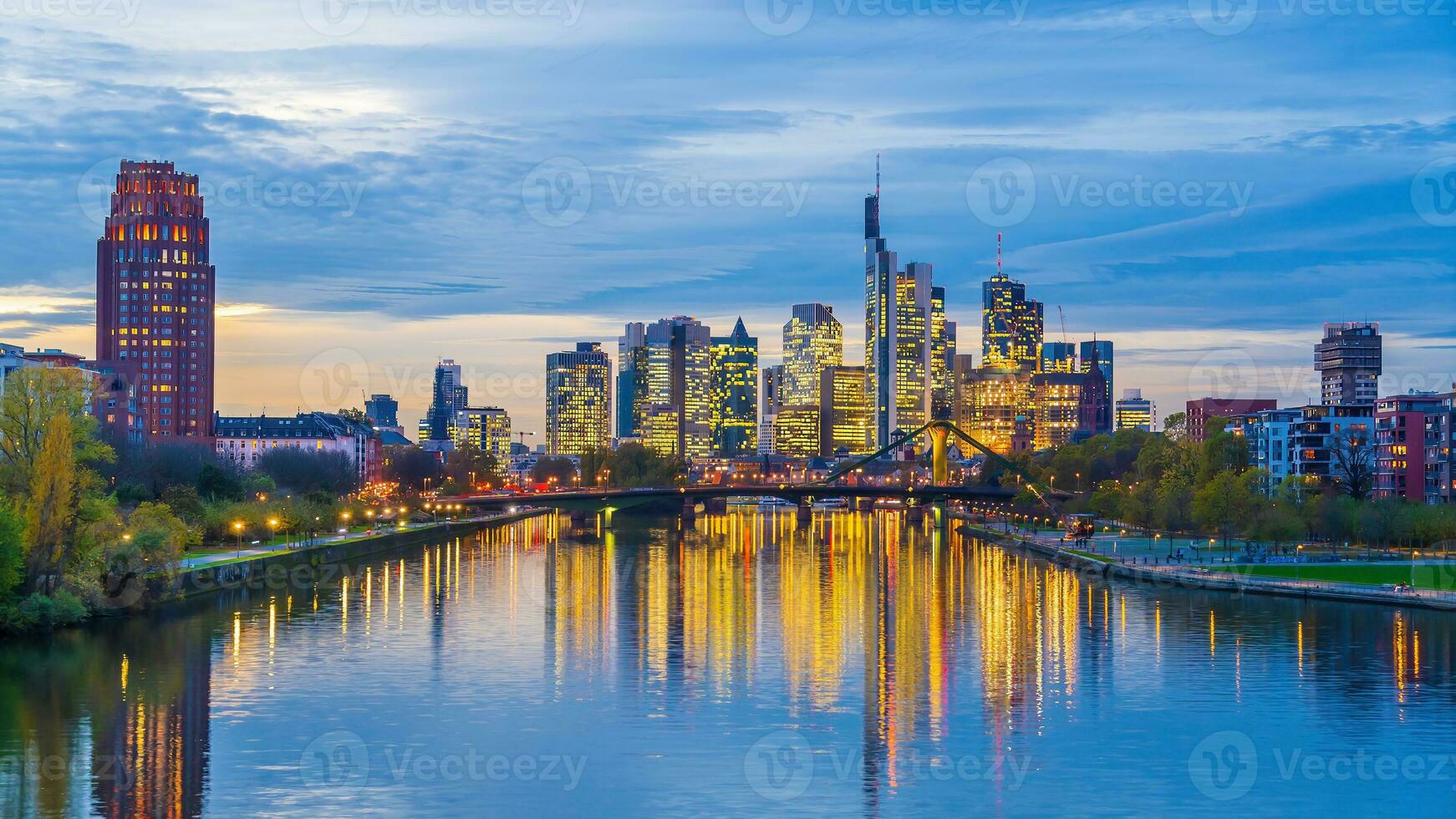 Innenstadt Frankfurt Stadt Horizont, Stadtbild von Deutschland foto