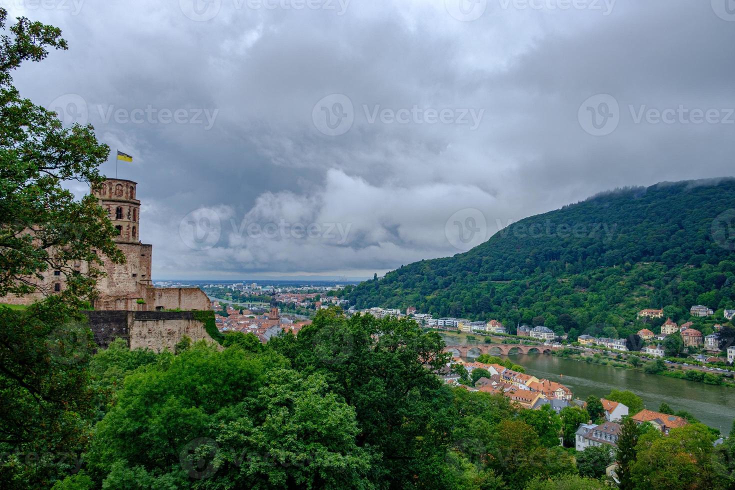 heidelberg palast und mittelalterliche stadt heidelberg, deutschland foto