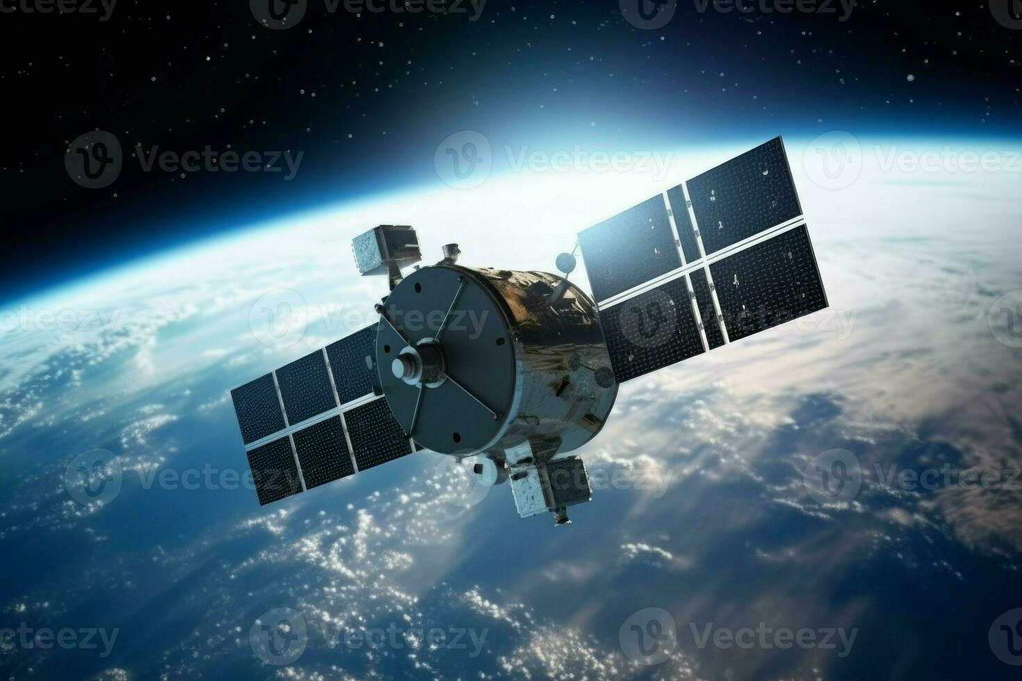 Satellit Planet. generieren ai foto