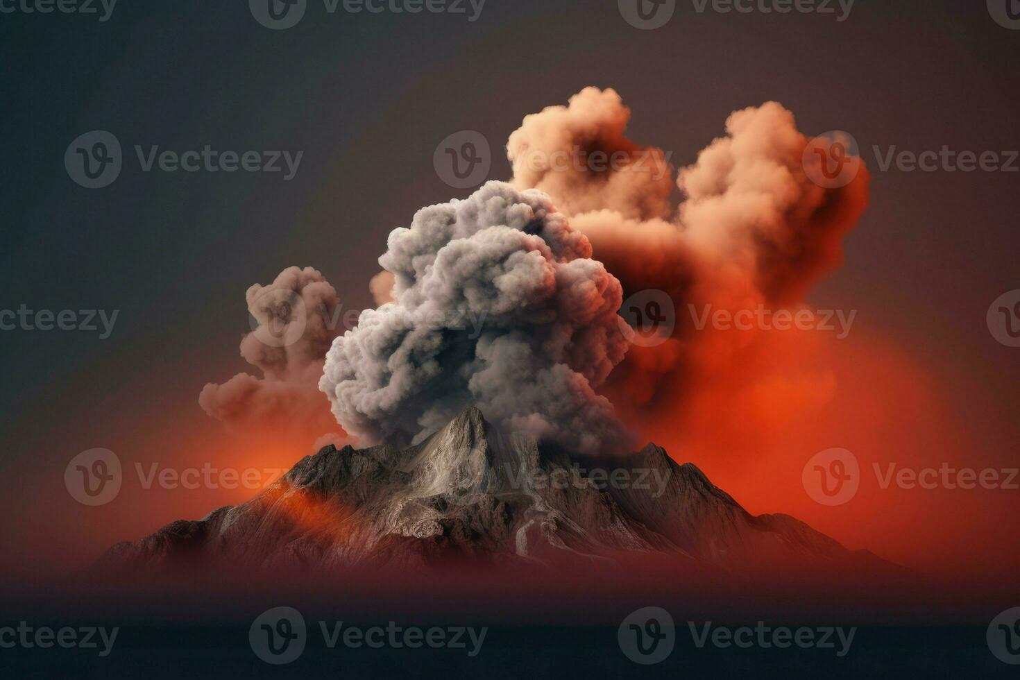 Vulkan Eruption Attrappe, Lehrmodell, Simulation. generieren ai foto