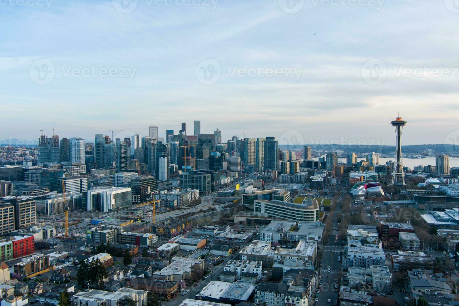 Seattle, Washington Horizont beim Sonnenuntergang foto