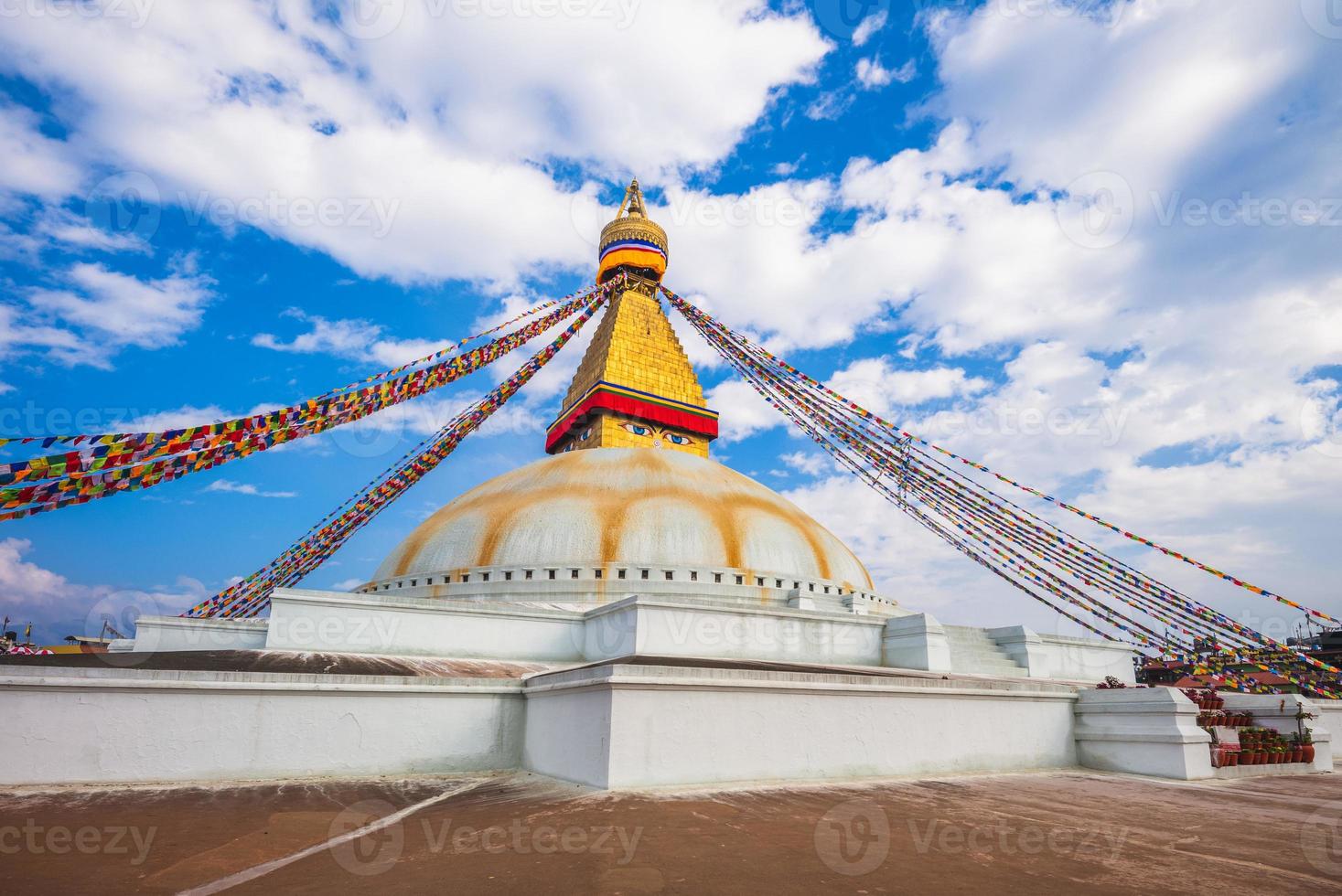 Boudha Stupa alias Boudhanath in Kathmandu, Nepal foto