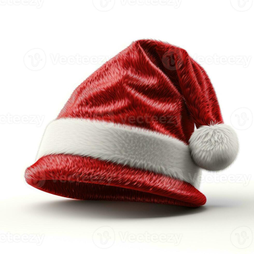 Santa claus Hut isoliert auf Weiß Hintergrund. generativ ai foto