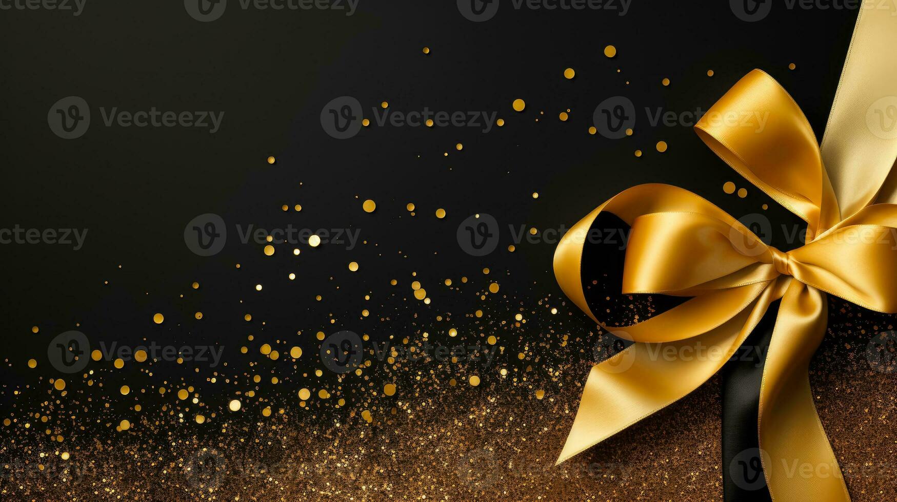 schwarz Freitag Verkauf Banner mit funkelnd Gold Hintergrund foto