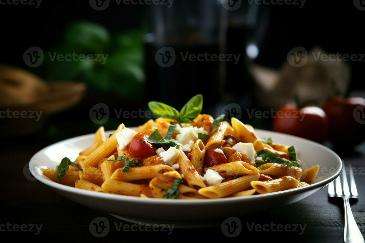 Italienisch Pasta Penne. generieren ai foto