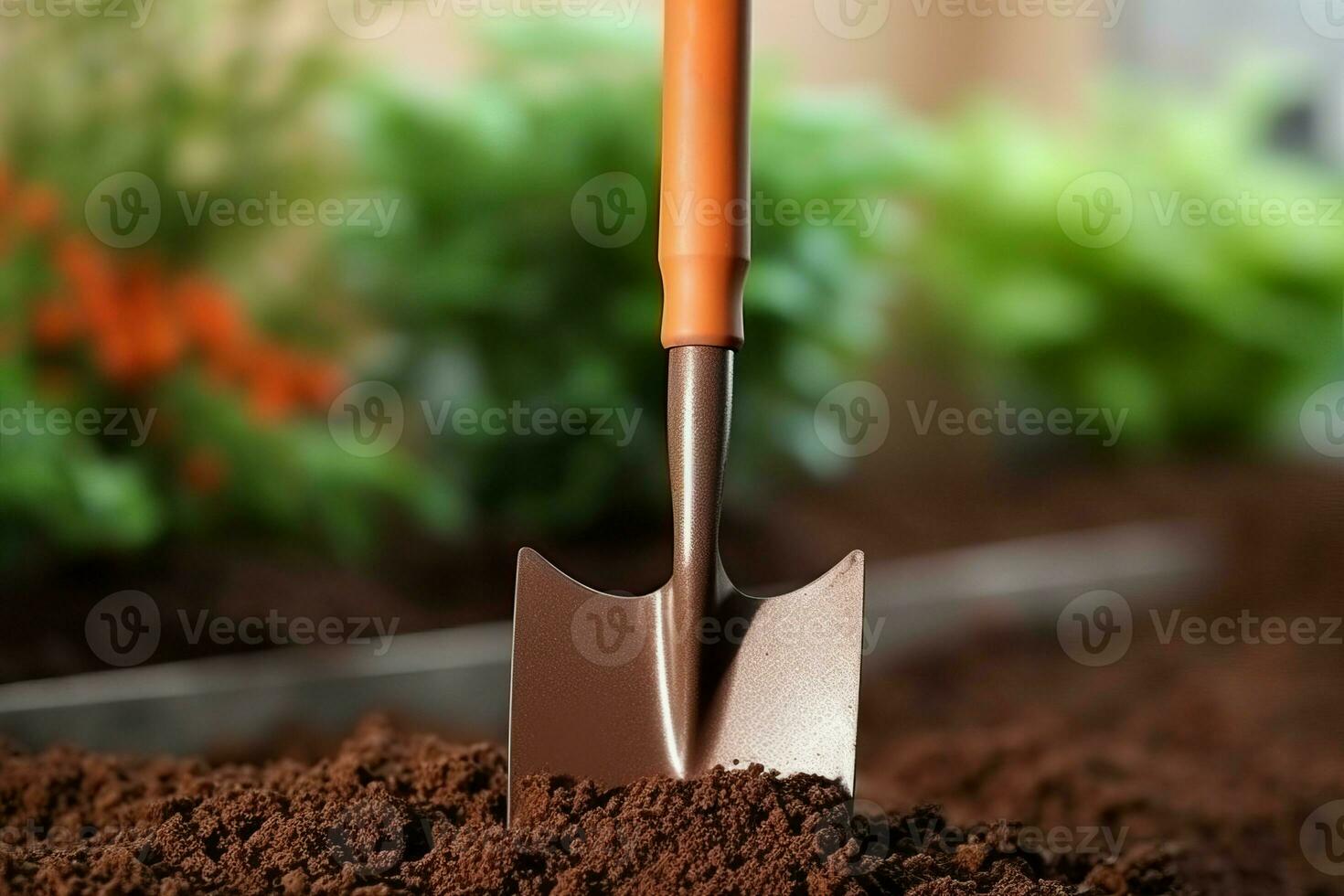 Hand Garten Schaufel. generieren ai foto