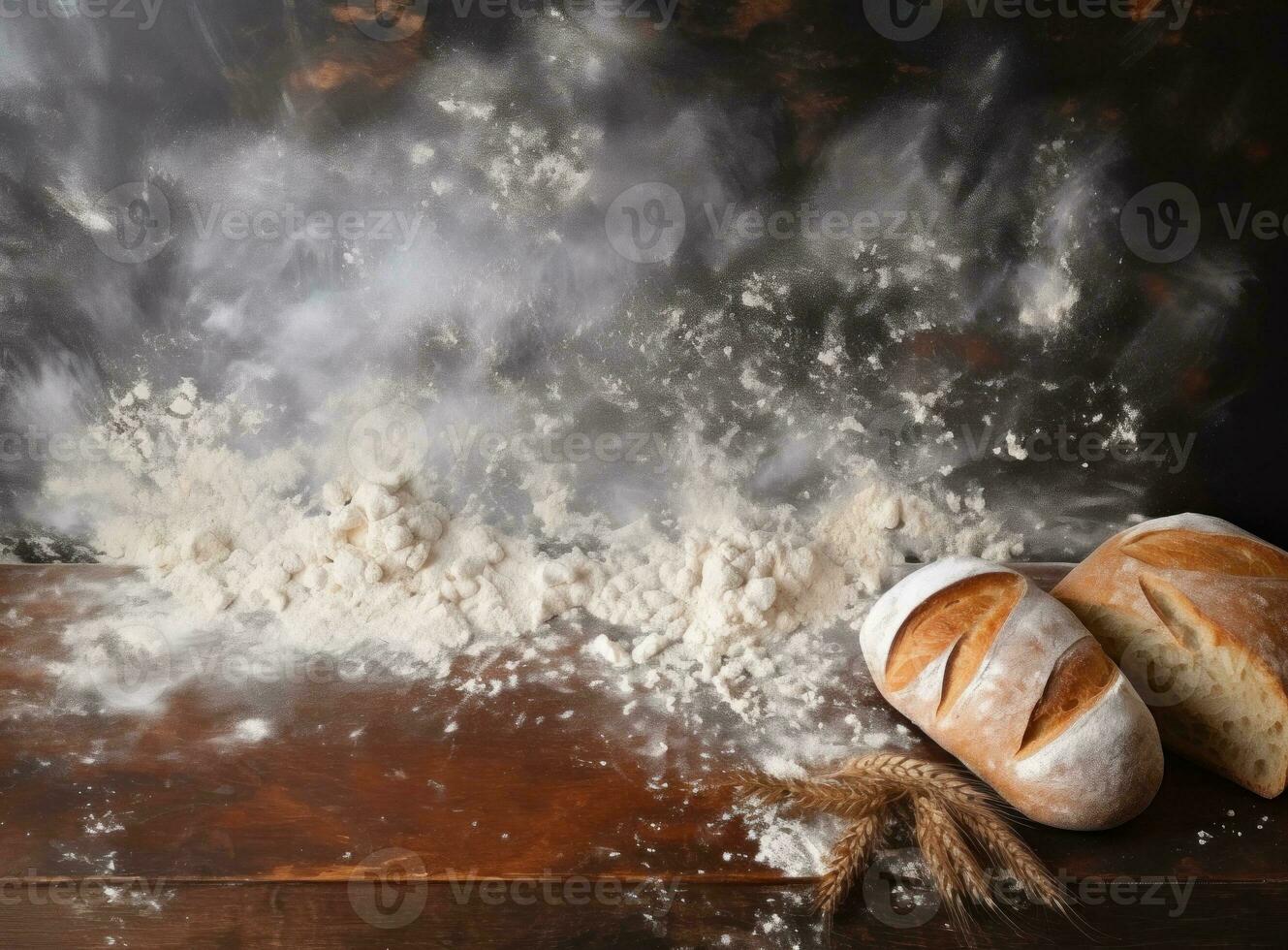 frisch lecker Brot Hintergrund foto