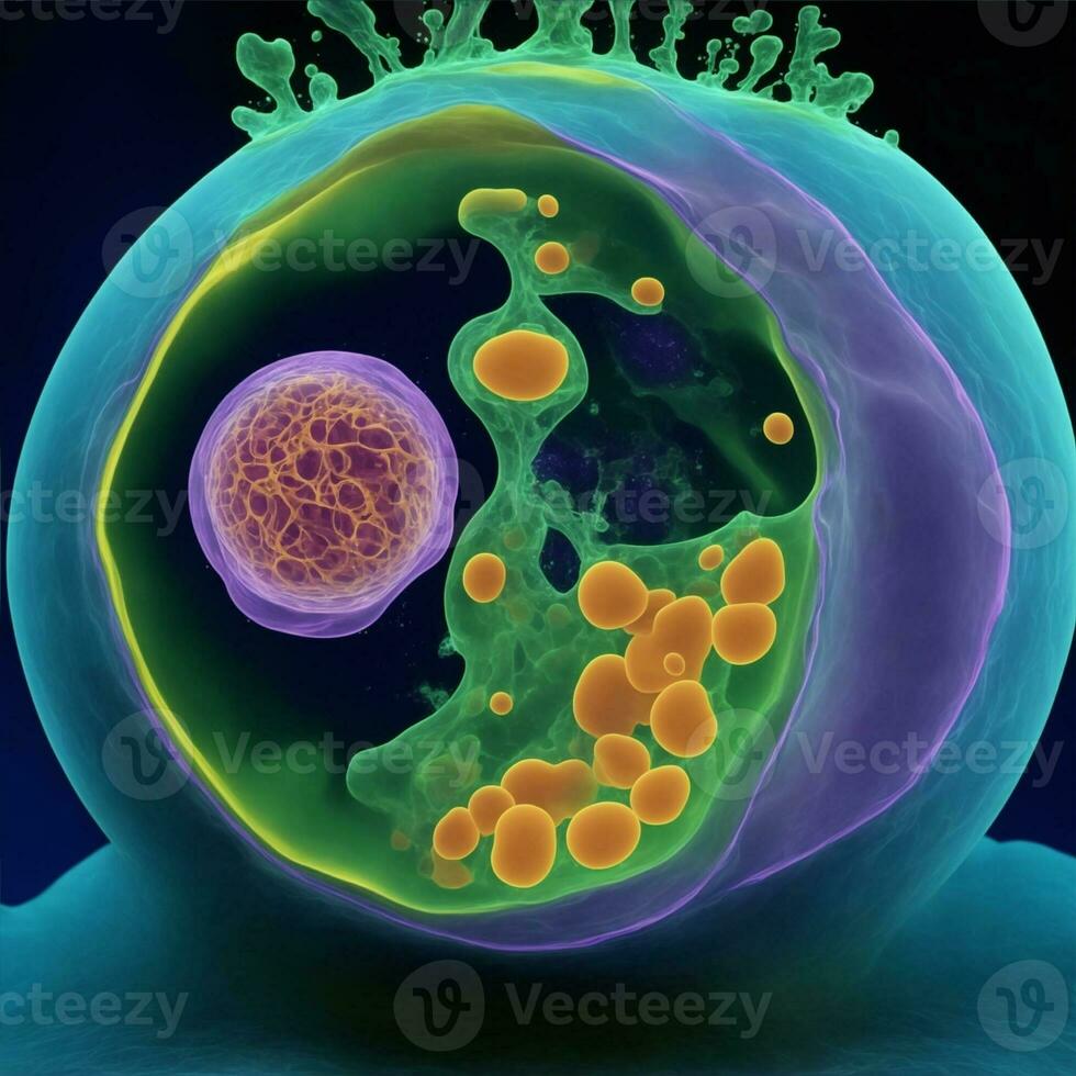 virtuell Bild von Zellen im das Körper reparieren sich foto