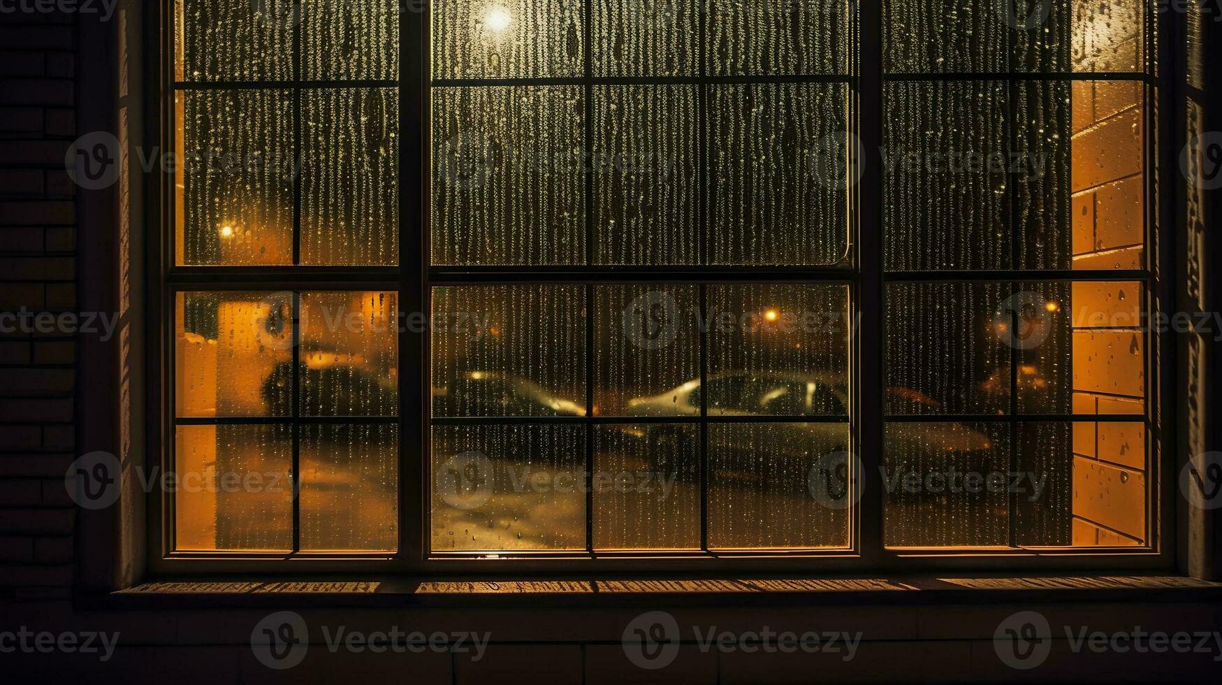 feucht Fenster Hintergrund ai generiert foto