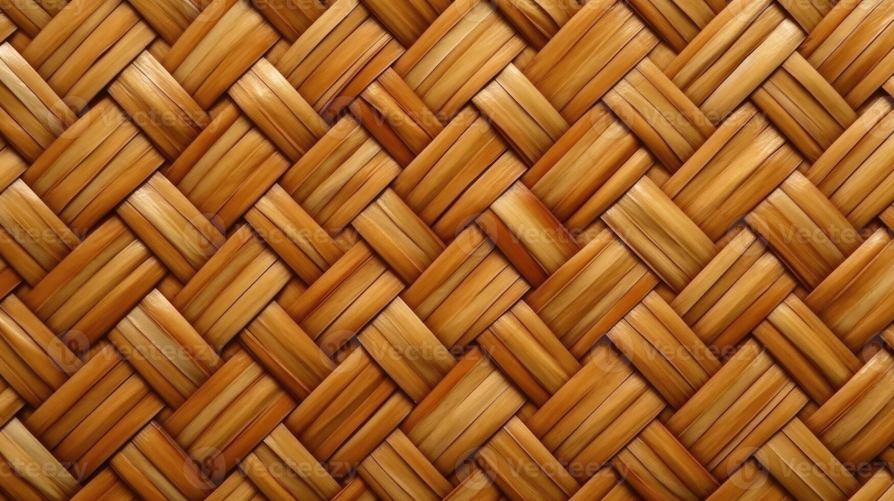 Rattan Textur Hintergrund ai generiert foto