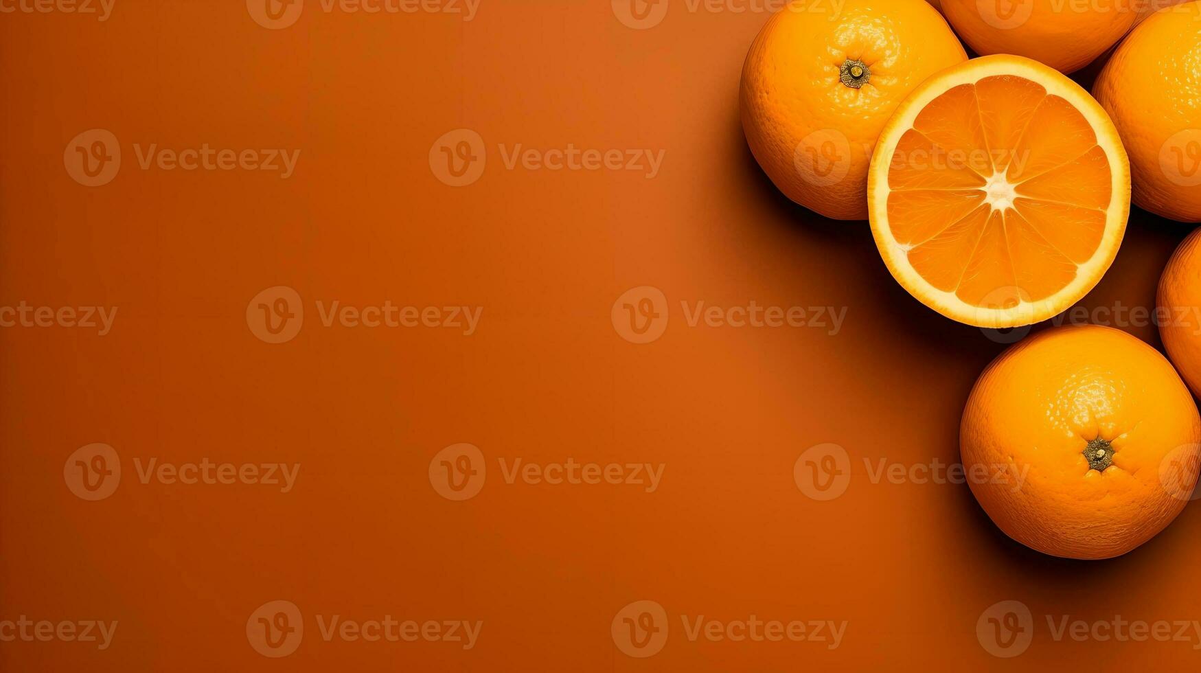 Orange auf Orange Hintergrund ai generiert foto