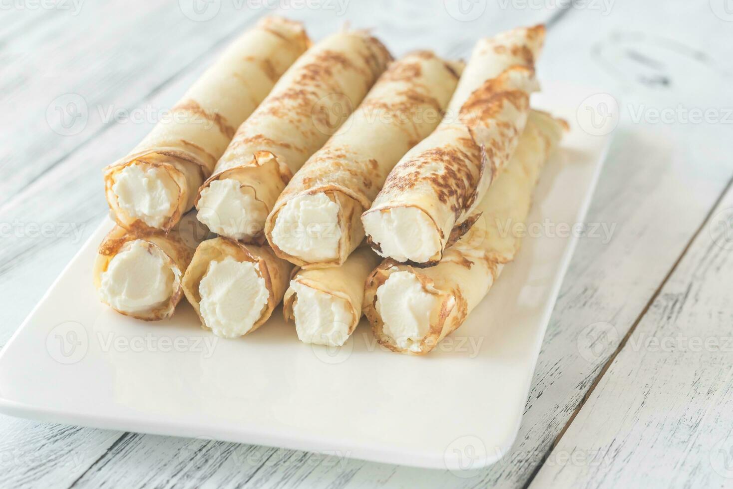 Crepes mit Sahne Käse foto