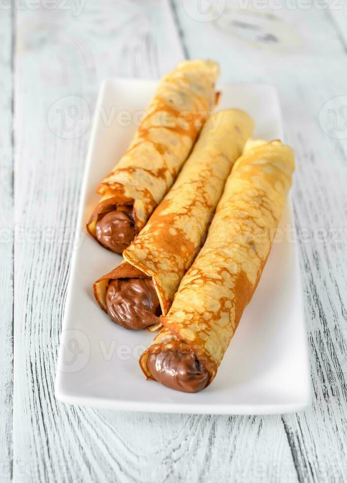 Crêpes mit Schokoladencreme foto