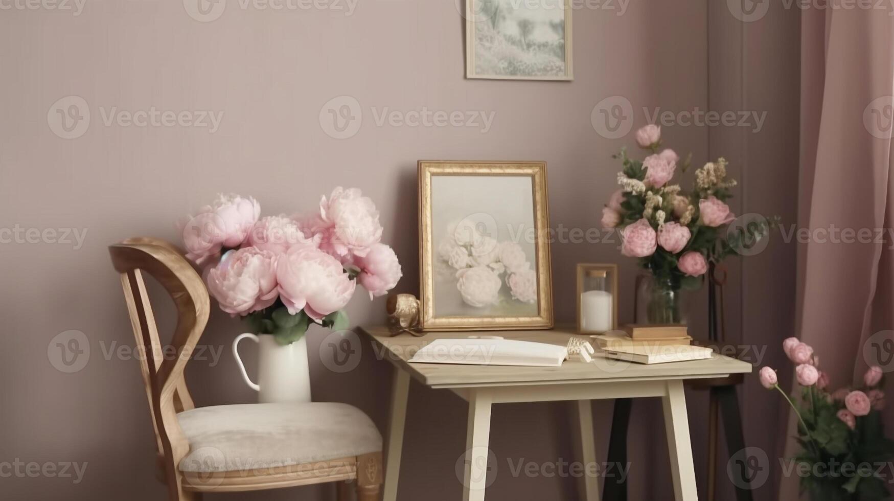 Hochzeit Strauß im ein Vase erstellt mit generativ ai foto