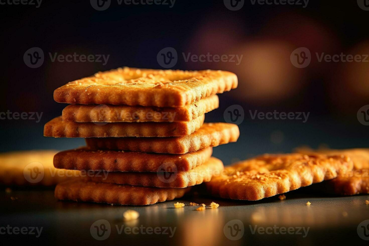 Lager Foto von Keks Essen Fotografie Studio Licht ai generiert