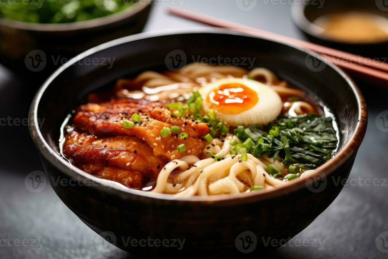 Udon japanisch Fotografie Essen Fotografie ai generiert foto