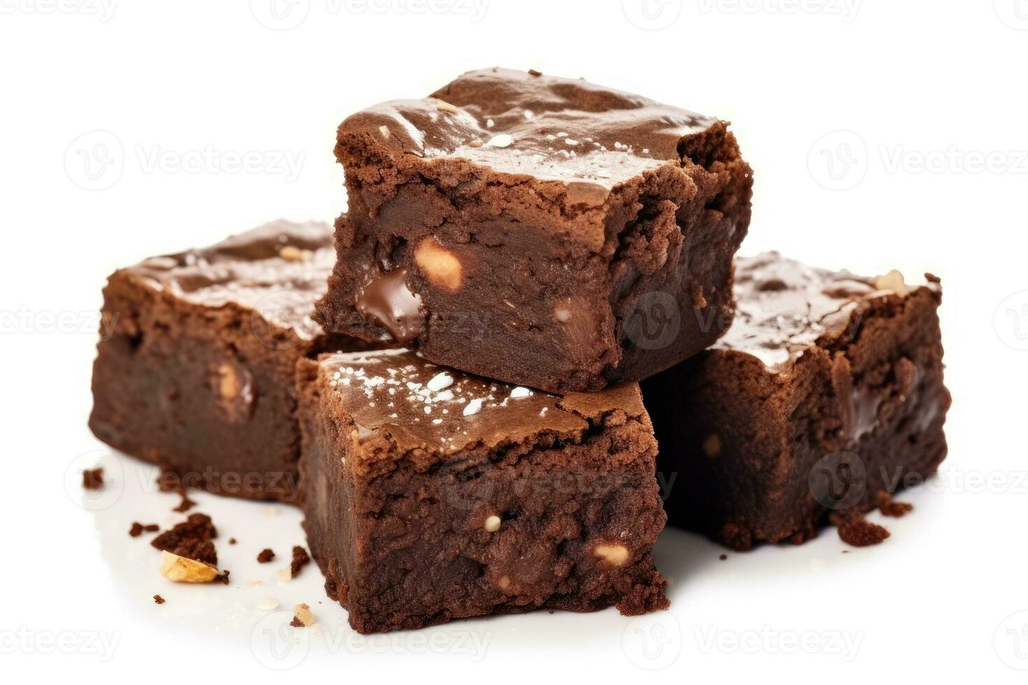 Brownies fummelig Essen Fotografie ai generiert foto