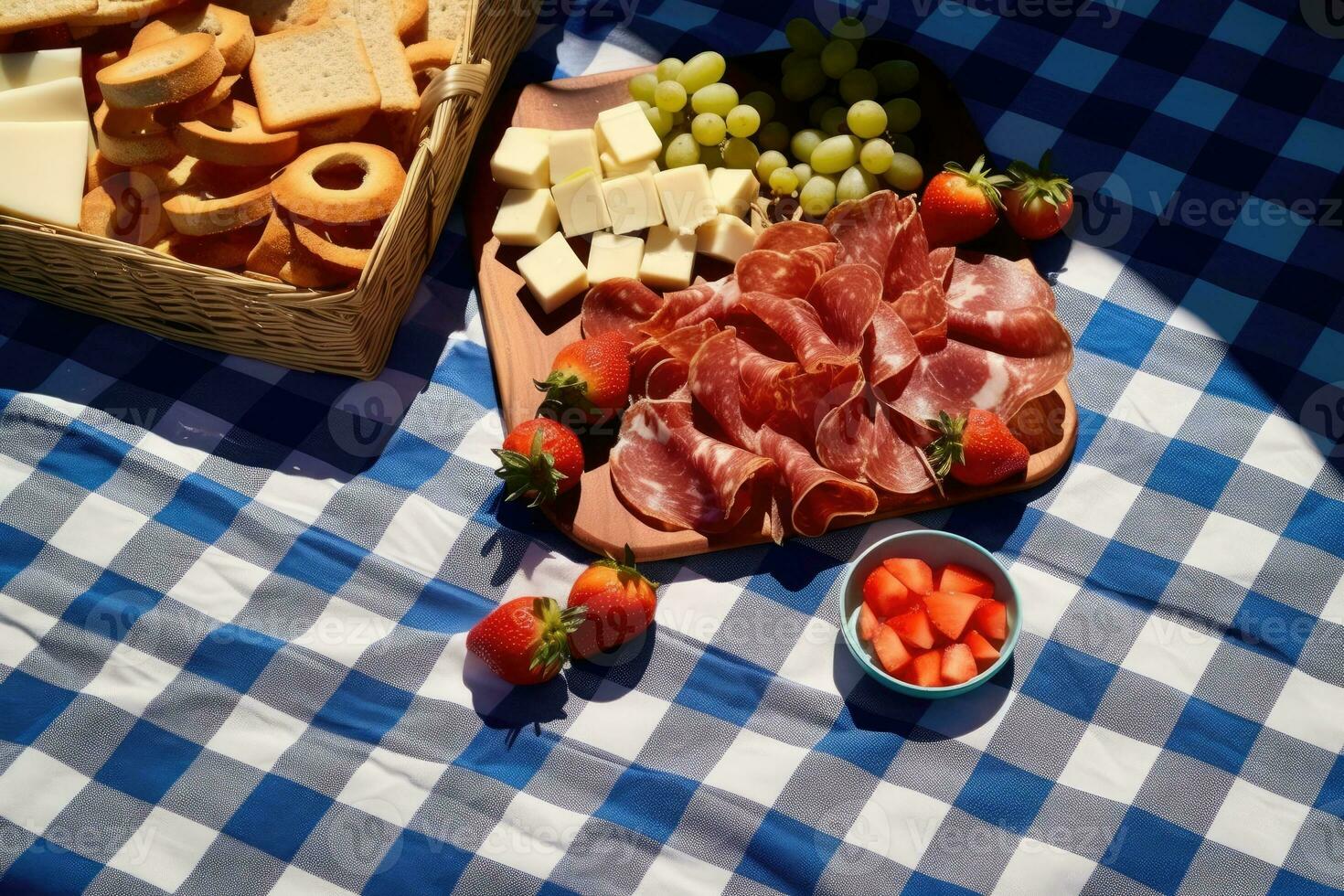 Picknick Snack Essen Fotografie ai generiert foto