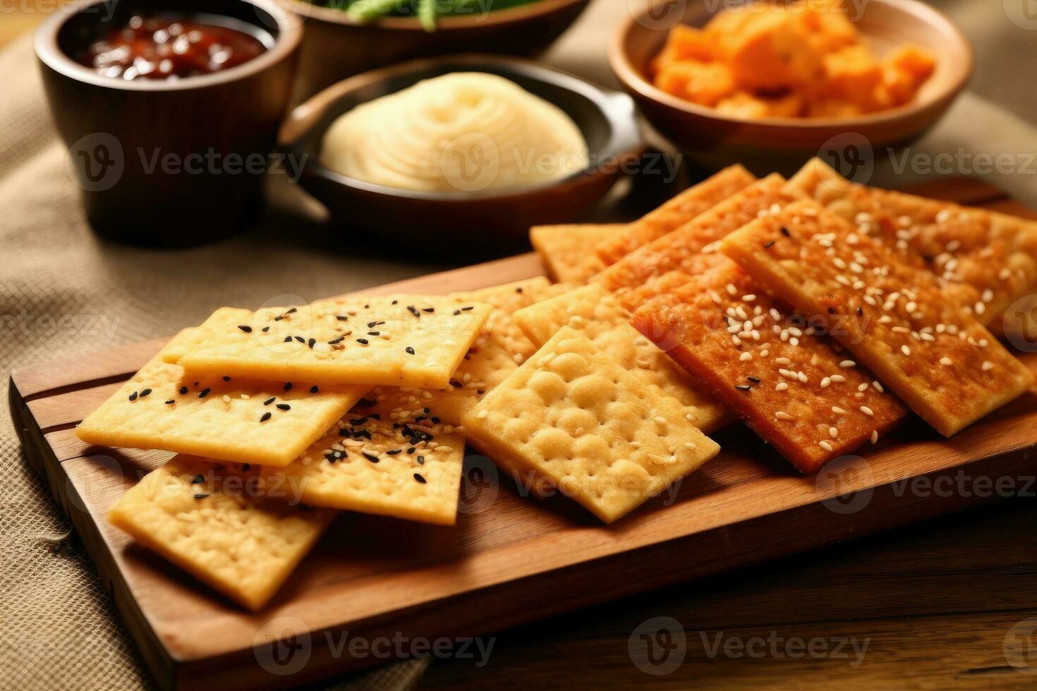 traditionell Koreanisch Snacks Essen Fotografie ai generiert foto