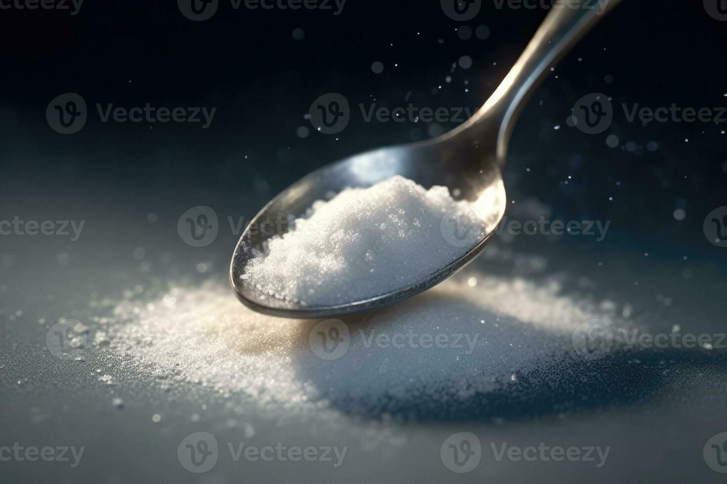 ein Löffel von Zucker foto