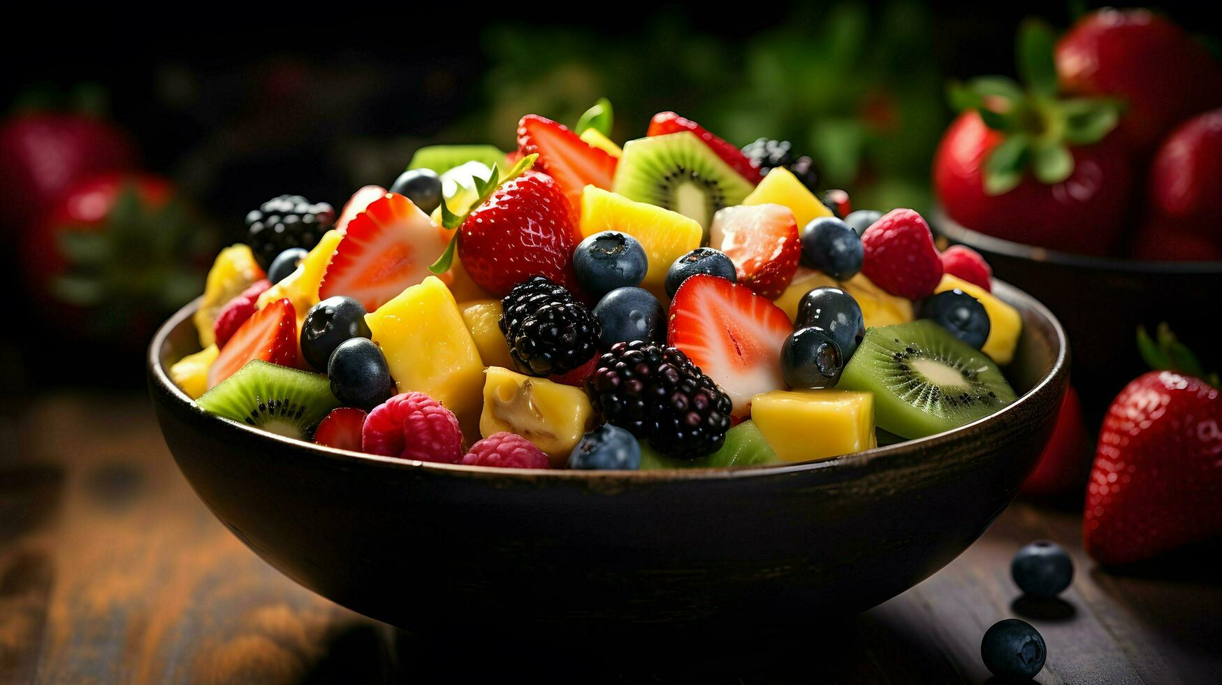 Früchte, Essen, Obst Salat Hintergrund foto